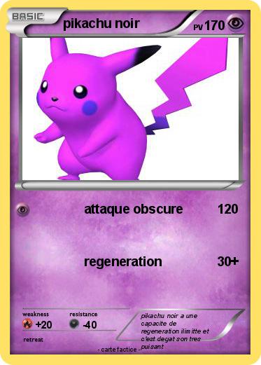 Pokemon pikachu noir