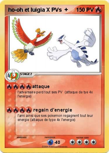 Pokemon ho-oh et luigia X PVs  + 
