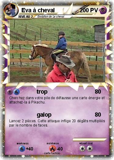Pokemon Eva à cheval