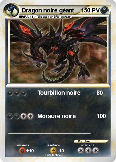 Pokemon Dragon noire géant