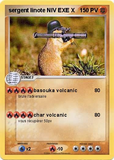 Pokemon sergent linote NIV EXE X