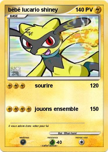 Pokemon bébé lucario shiney