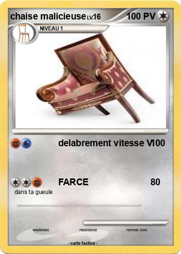 Pokemon chaise malicieuse