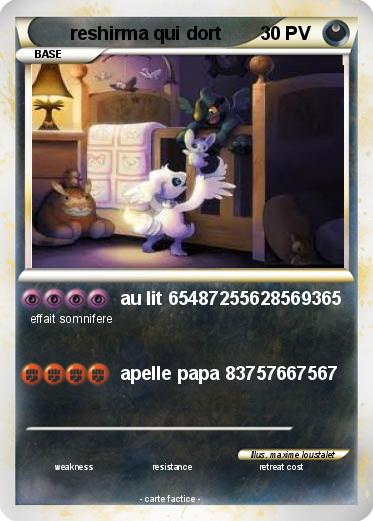 Pokemon reshirma qui dort