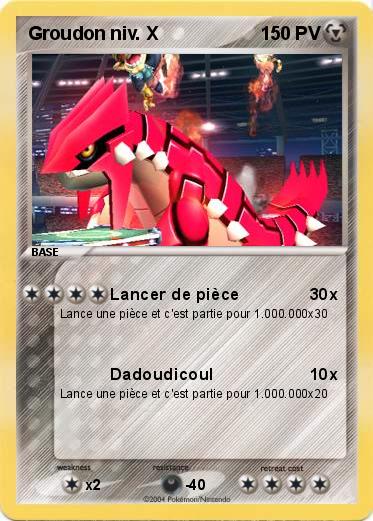 Pokemon Groudon niv. X