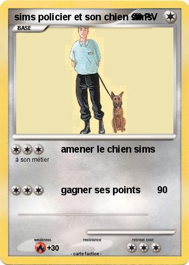 Pokemon sims policier et son chien sims