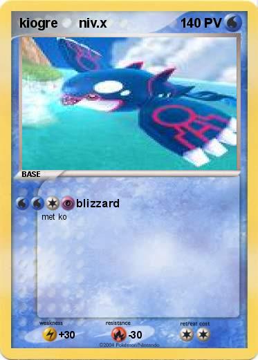 Pokemon kiogre      niv.x