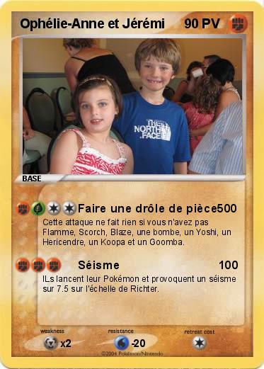 Pokemon Ophélie-Anne et Jérémi