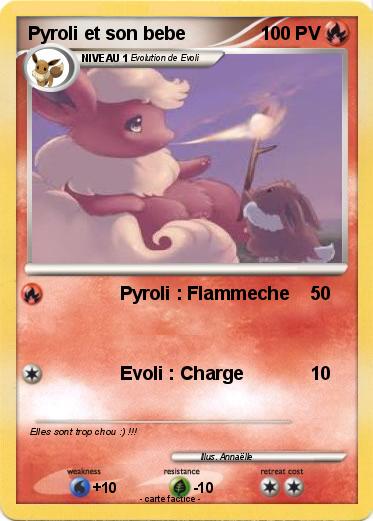 Pokemon Pyroli et son bebe