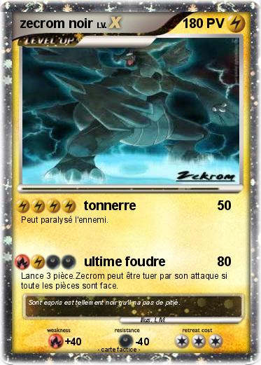 Pokemon zecrom noir