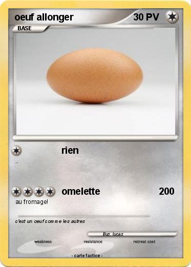 Pokemon oeuf allonger