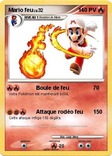 Pokemon Mario feu