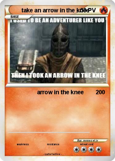 Pokemon take an arrow in the knee