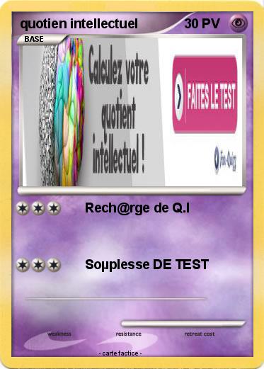 Pokemon quotien intellectuel