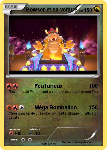 Pokemon Bowser et sa voiture