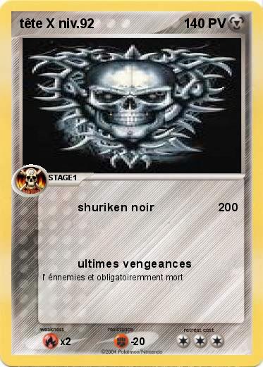 Pokemon tête X niv.92                           