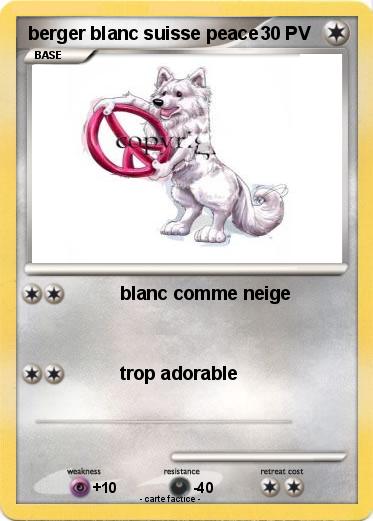 Pokemon berger blanc suisse peace