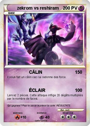 Pokemon zekrom vs reshiram