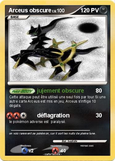 Pokemon Arceus obscure