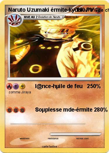 Pokemon Naruto Uzumaki érmite-kyūbi