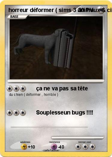 Pokemon horreur déformer ( sims 3 animaux & cie )