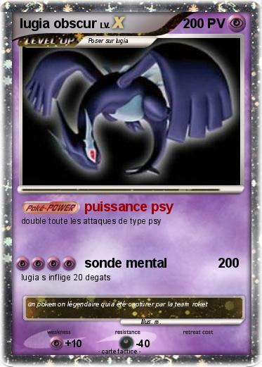 Pokemon lugia obscur