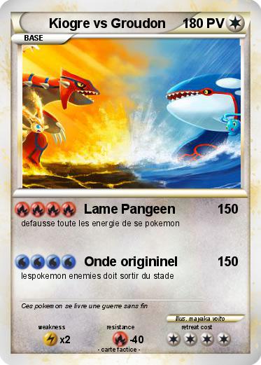 Pokemon Kiogre vs Groudon