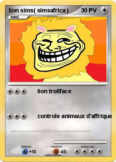 Pokemon lion sims( simsafrica )