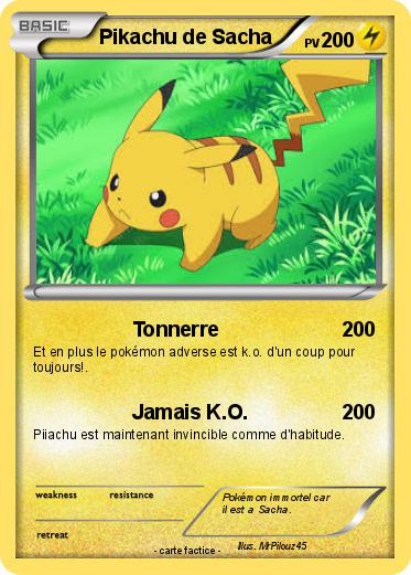 Pokemon Pikachu de Sacha