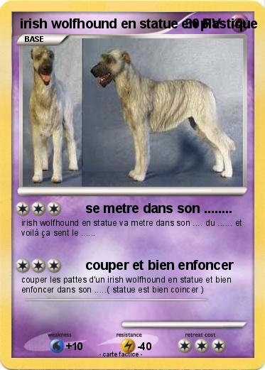 Pokemon irish wolfhound en statue en plastique