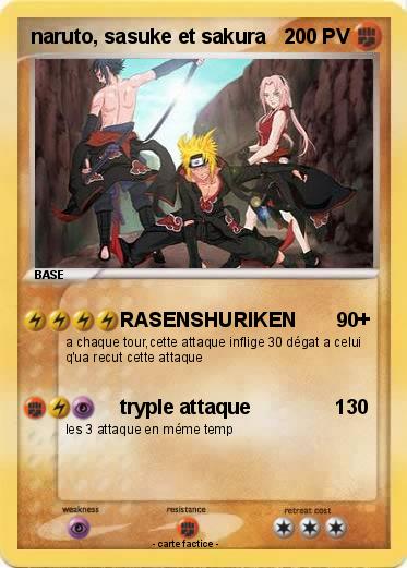 Pokemon naruto, sasuke et sakura
