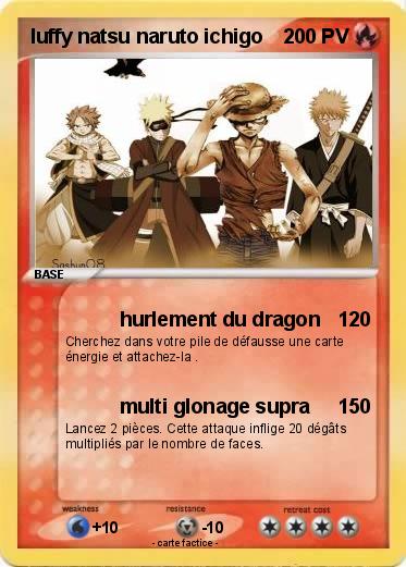 Pokemon luffy natsu naruto ichigo