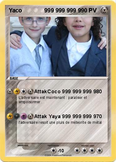 Pokemon Yaco              999 999 999 9