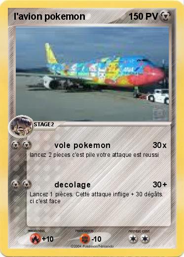 Pokemon l'avion pokemon