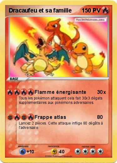 Pokemon Dracaufeu et sa famille