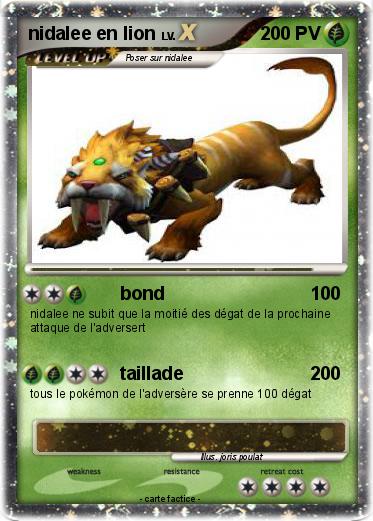 Pokemon nidalee en lion