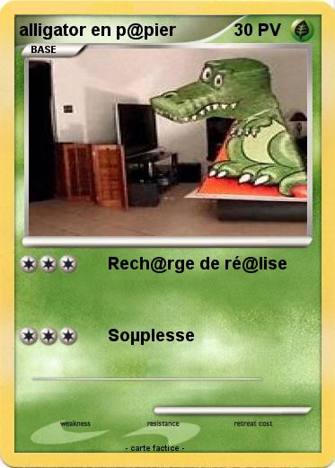 Pokemon alligator en p@pier