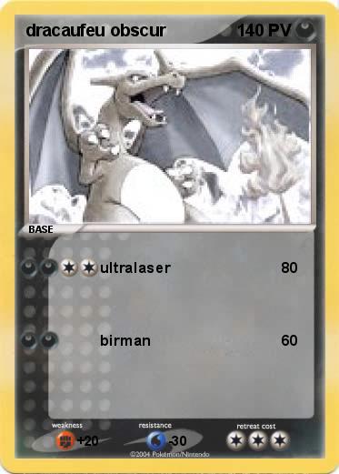 Pokemon dracaufeu obscur