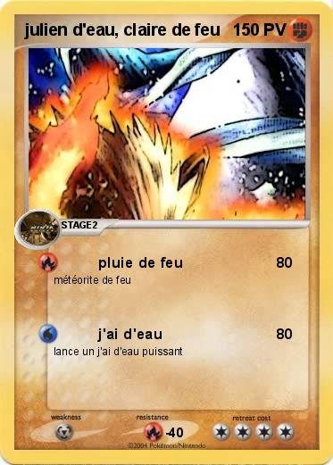 Pokemon julien d'eau, claire de feu 