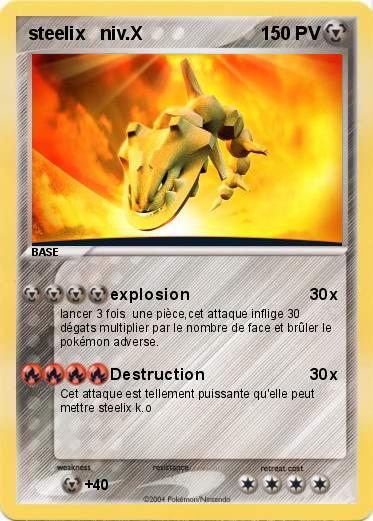 Pokemon steelix   niv.X