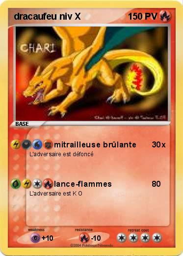 Pokemon dracaufeu niv X