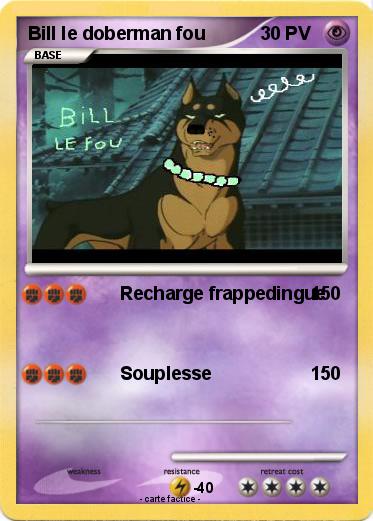 Pokemon Bill le doberman fou