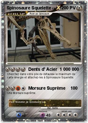 Pokemon Spinosaure Squelette