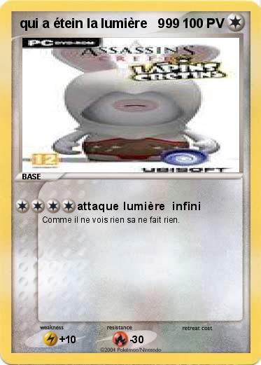 Pokemon qui a étein la lumière   999