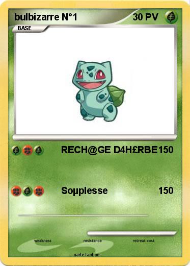 Pokemon bulbizarre N°1