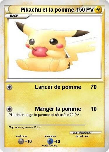 Pokemon Pikachu et la pomme