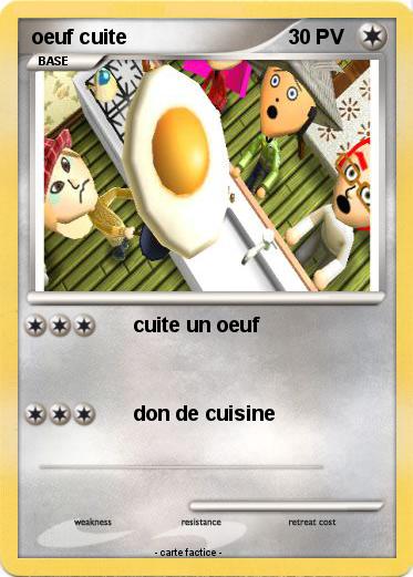 Pokemon oeuf cuite