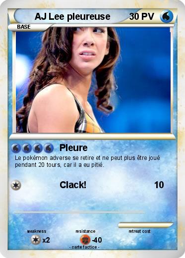 Pokemon AJ Lee pleureuse