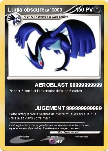 Pokemon Lugia obscure