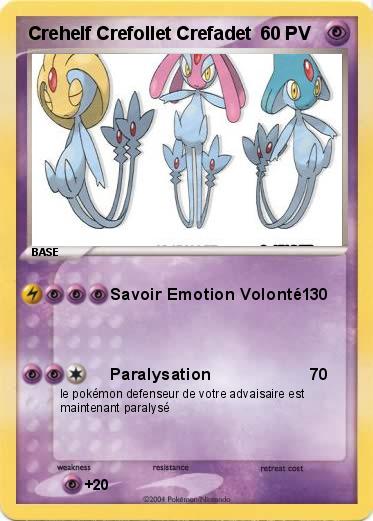 Pokemon Crehelf Crefollet Crefadet